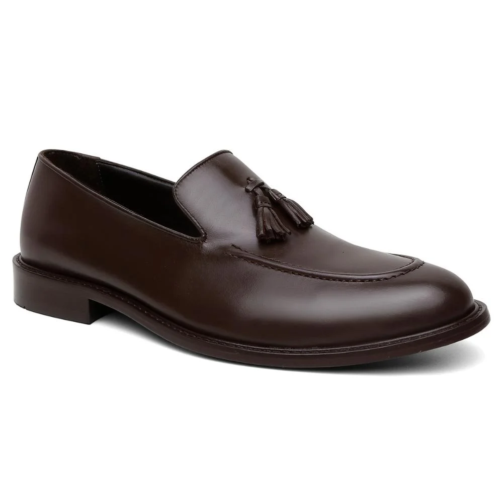 Mocassim Social Masculino Libia Couro Café 2