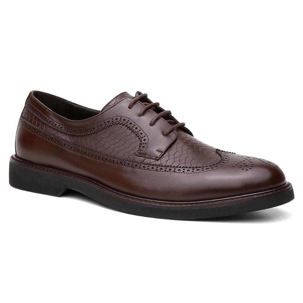 Sapato Social Masculino Derby Brogue Inglaterra Couro