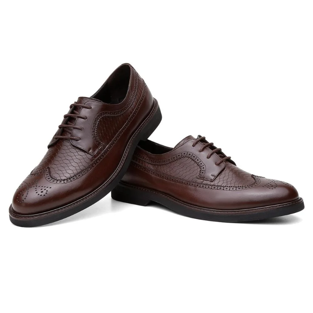 Sapato Social Masculino Derby Brogue Inglaterra Couro Café 3