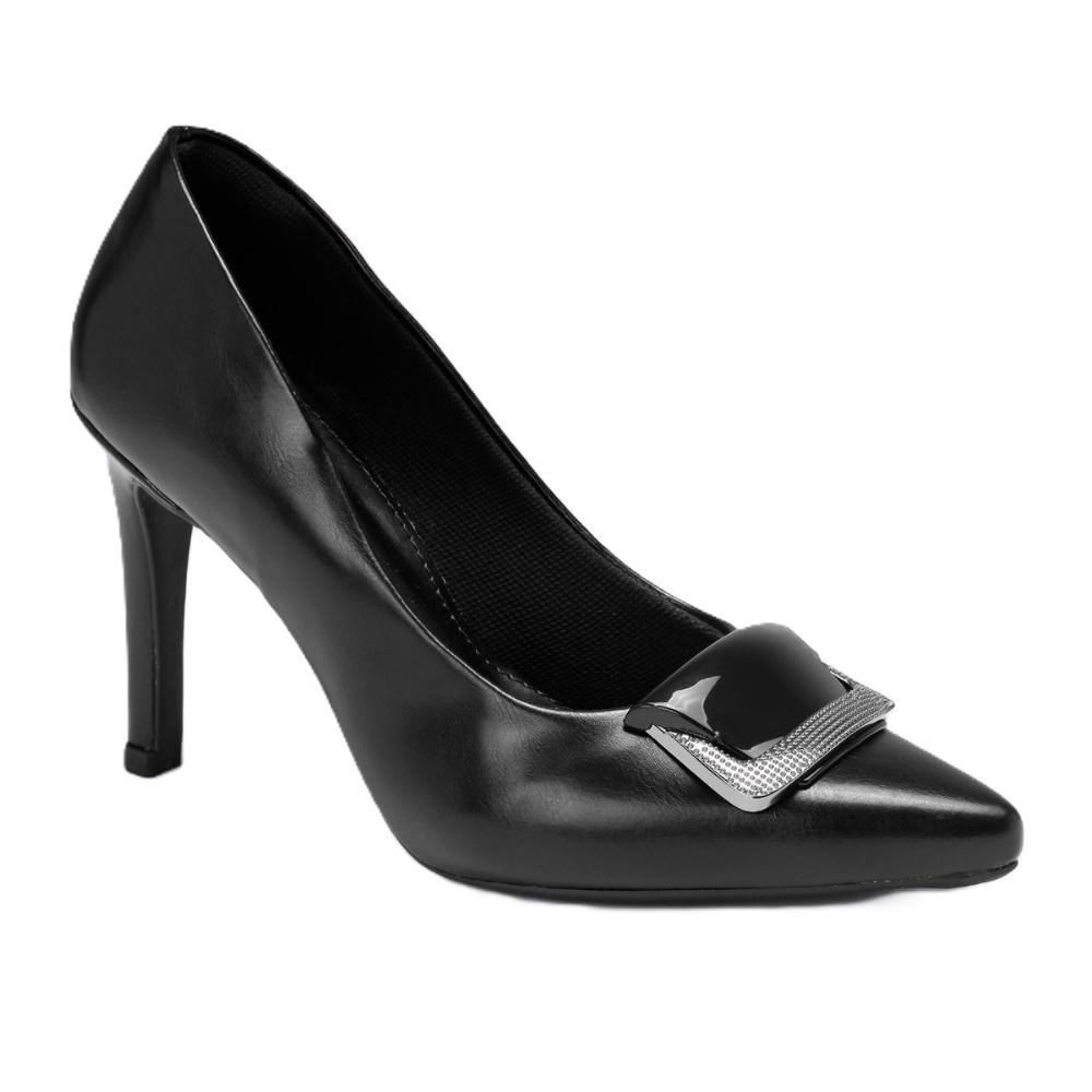 Scarpin Feminino Salto Bico Fino Clássico Preto 3