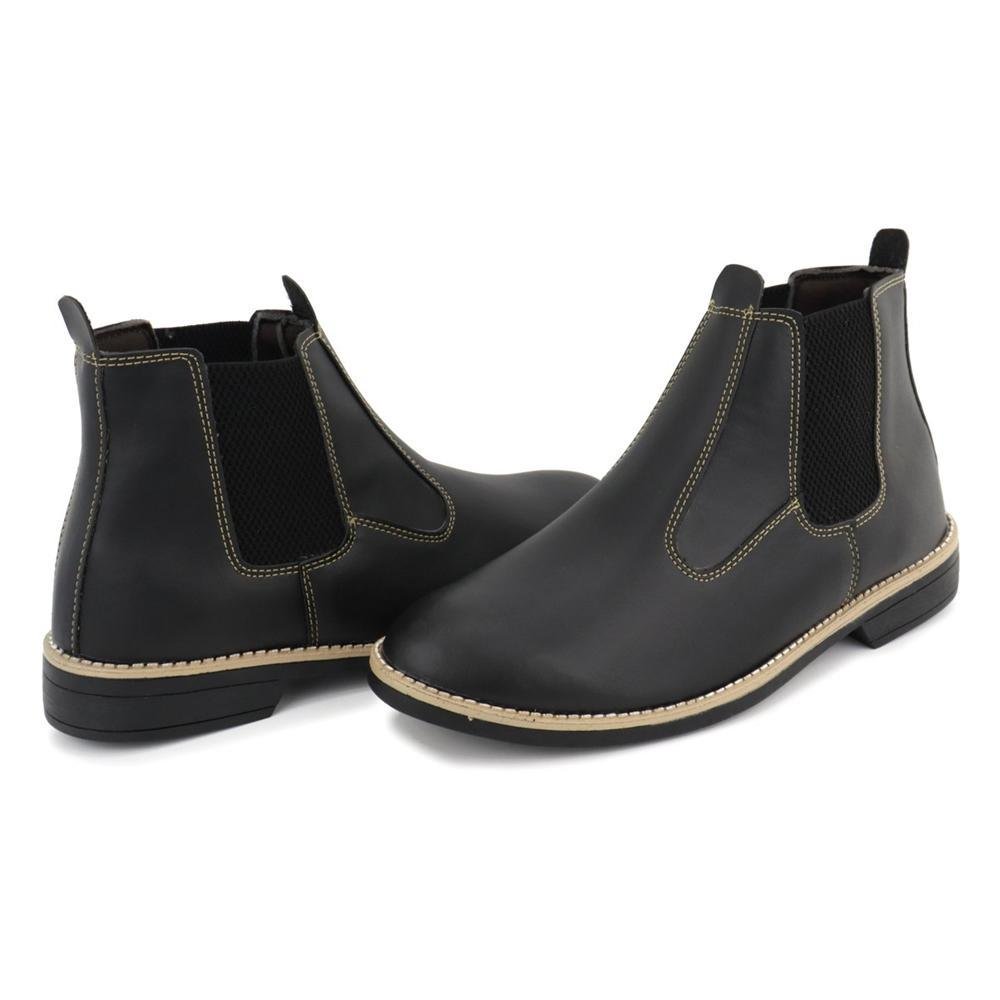 Bota Chelsea Masculina Confortável Preto 4