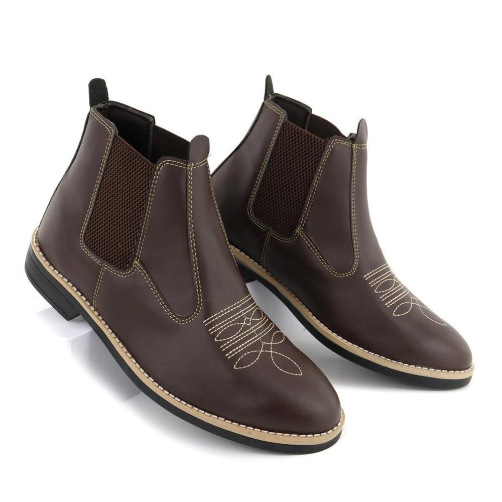 Bota Masculina Chelsea Casual Marrom 2