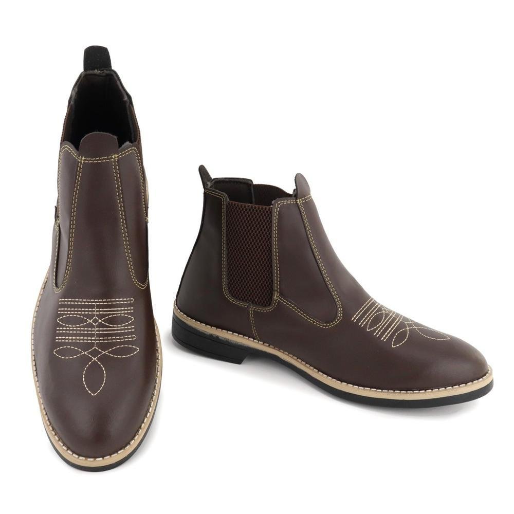 Bota Masculina Chelsea Casual Marrom 3