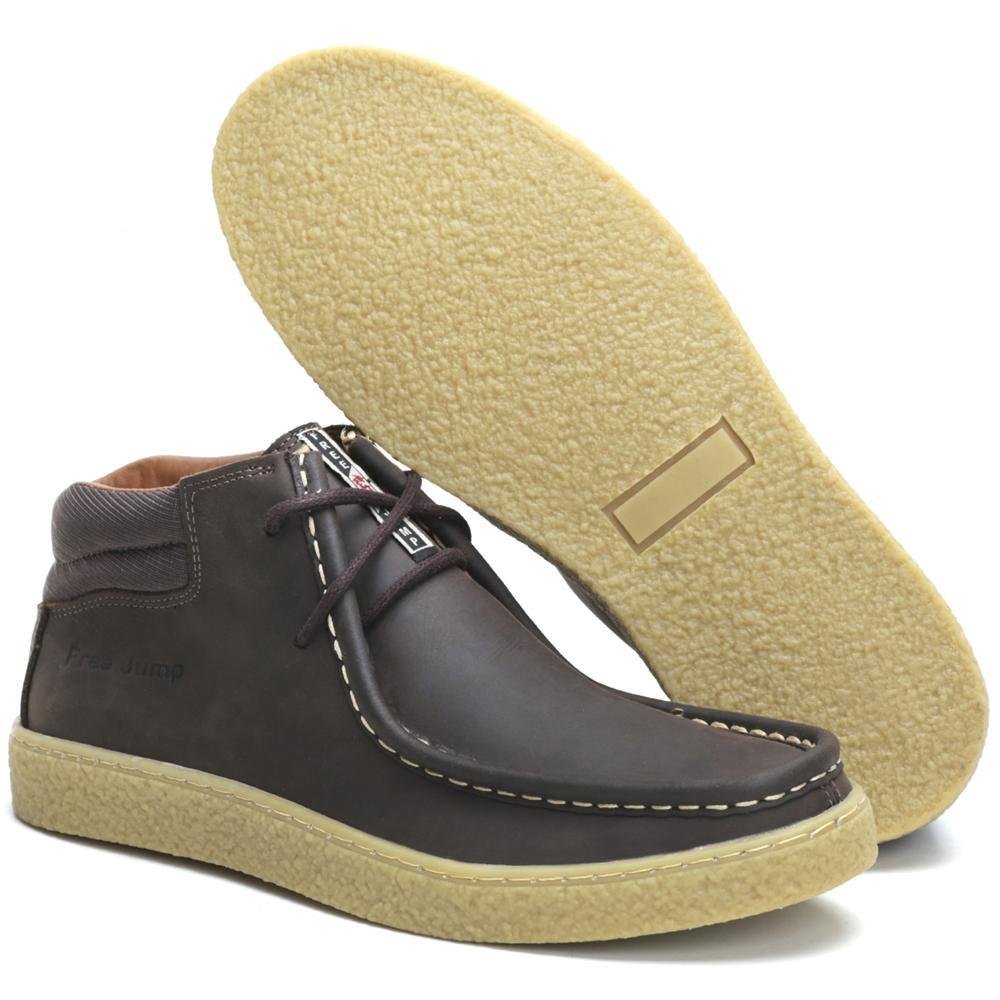 Bota Coturno Masculino Couro Marrom 4