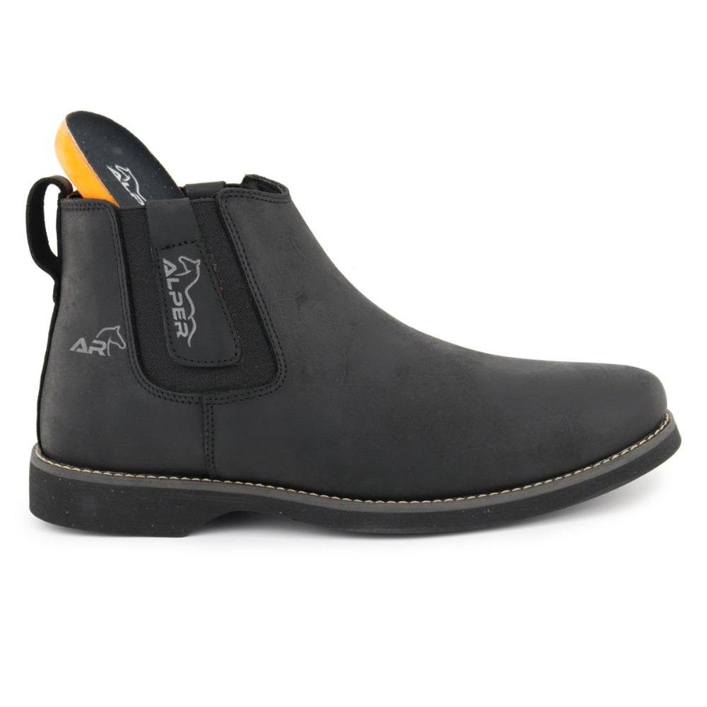 Bota Chelsea Masculina Solado em Borracha Confortável Preto 3