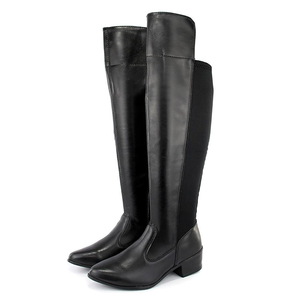 Bota Feminina Montaria Lady Salto Baixo Preto 3