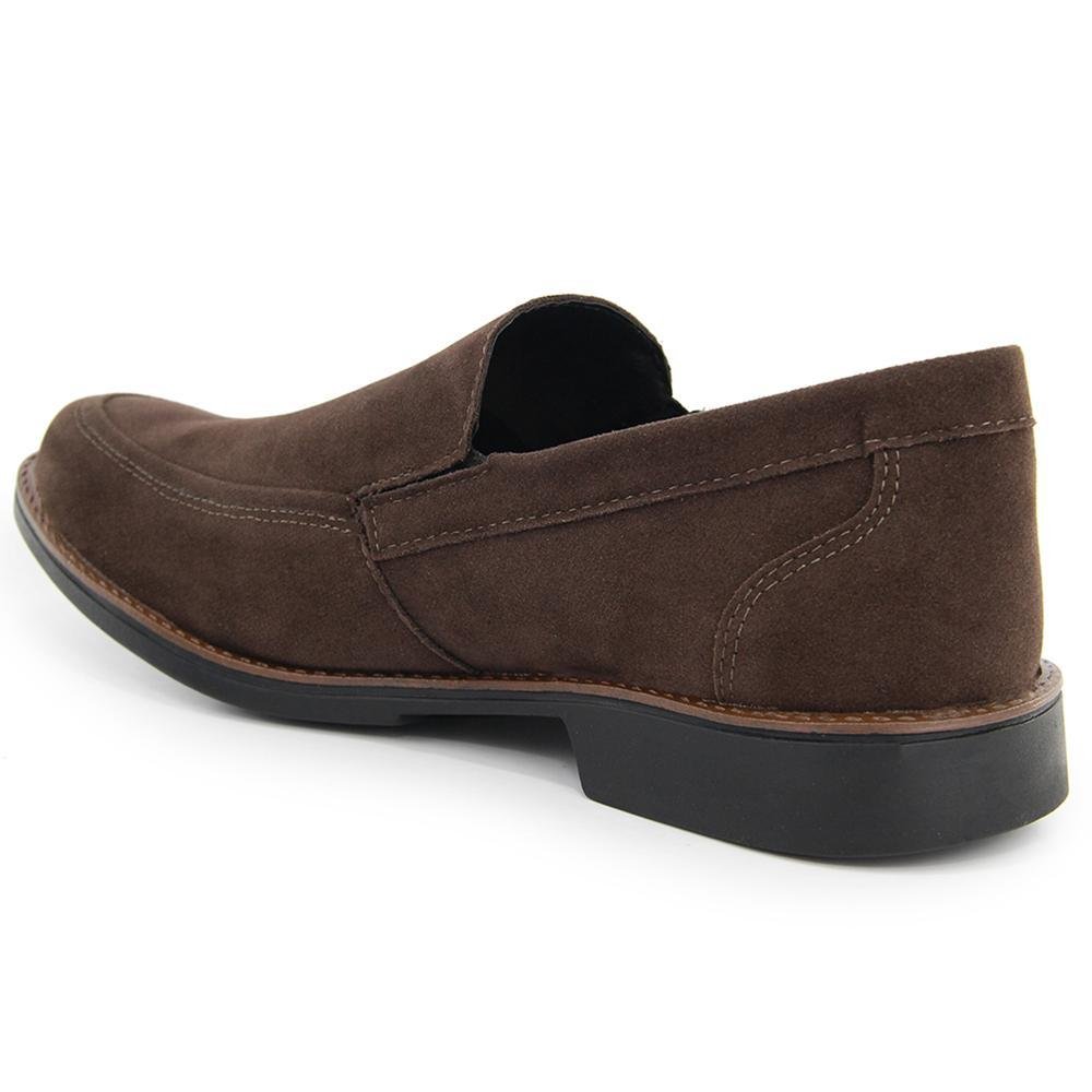 Sapato Masculino Casual Social Sintético Café 2