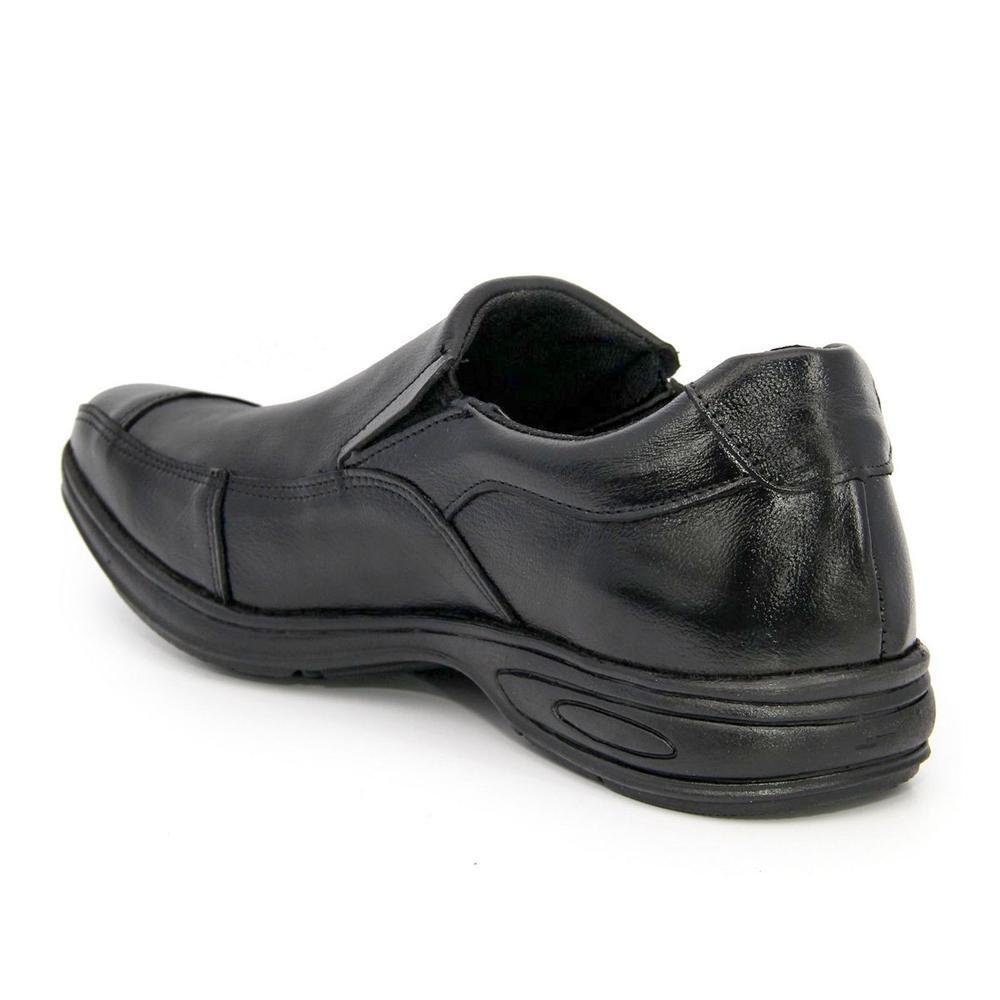 Sapato Social Masculino Couro Palmilha Gel Macia Preto 3