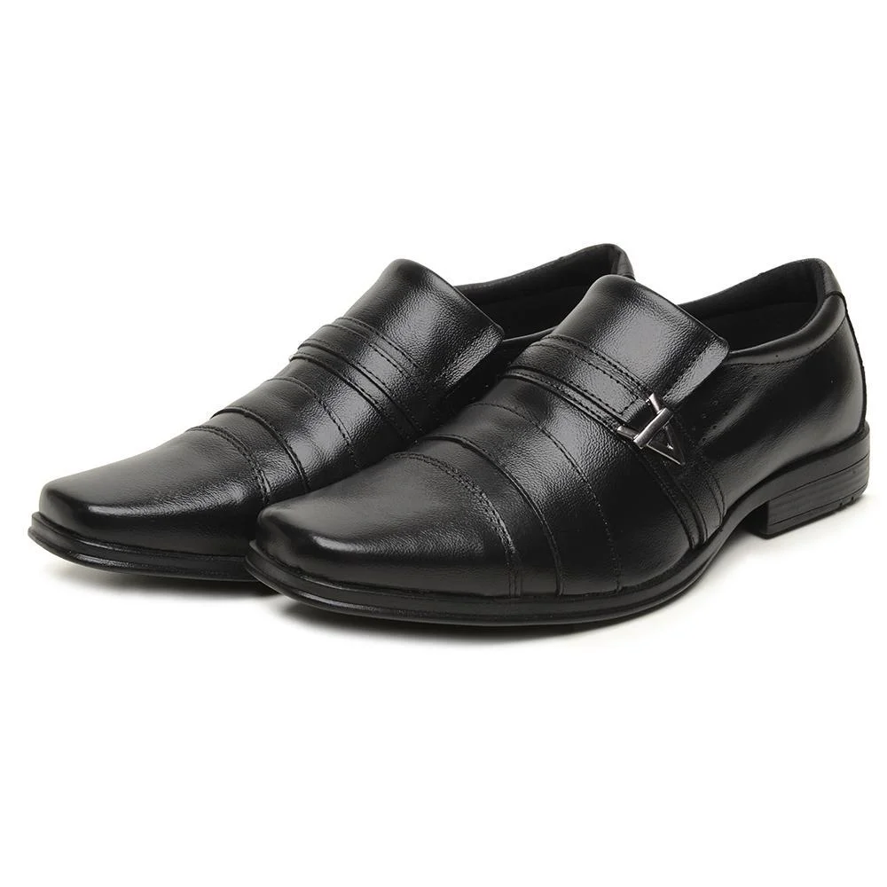 Sapato Social Masculino Sport Fino Bico Quadrado Preto 2