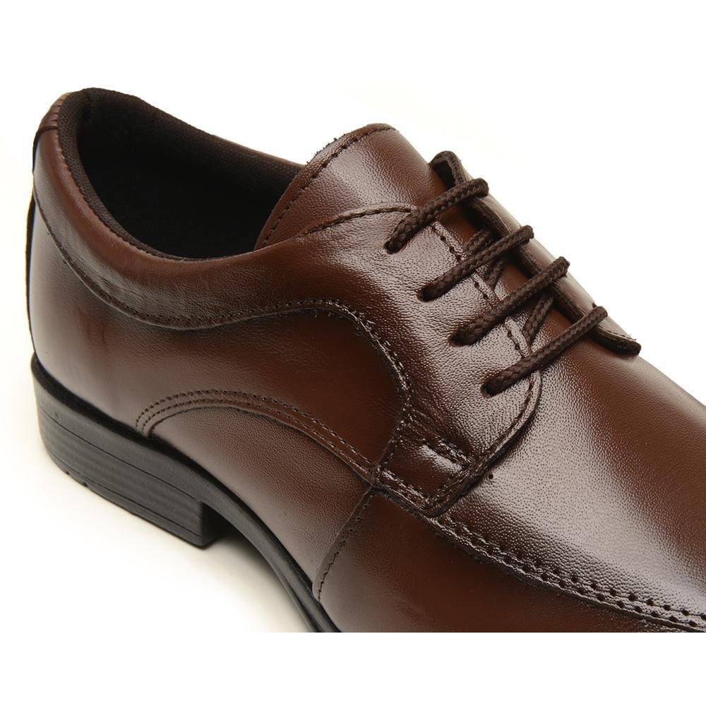 Sapato Social Masculino Sport Fino Couro Marrom Escuro 3