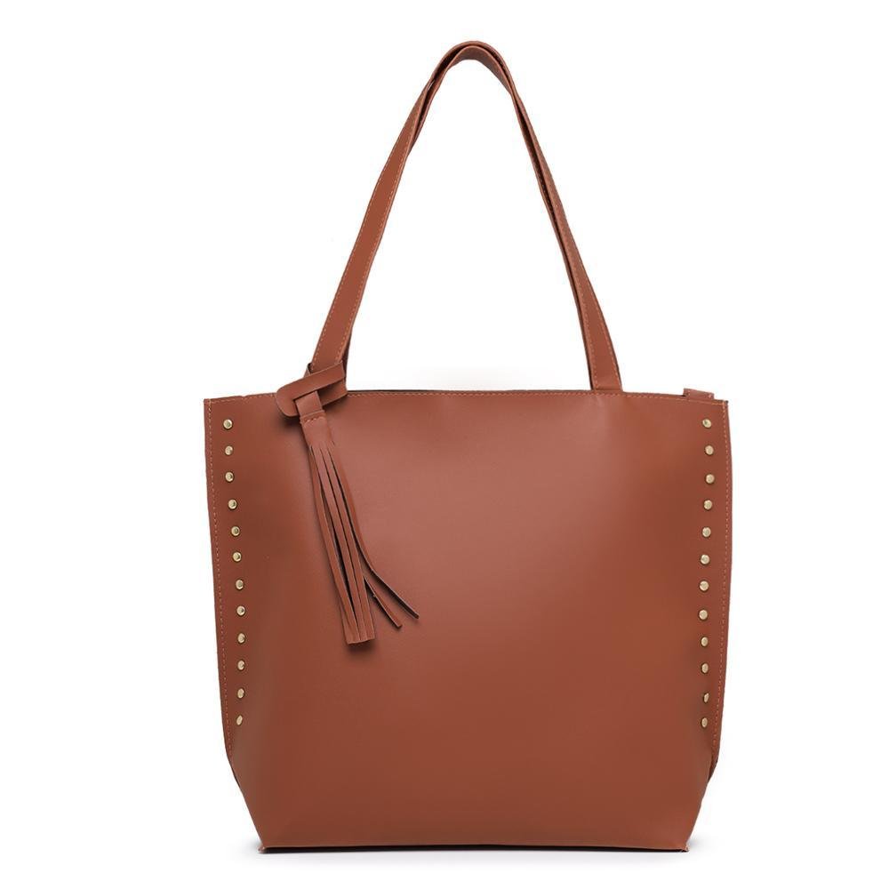 Bolsa Feminina Grande Sintético Zíper Versátil