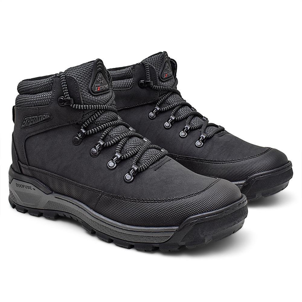 Bota Coturno Masculino Adventure Confortável Dia a Dia Preto 2