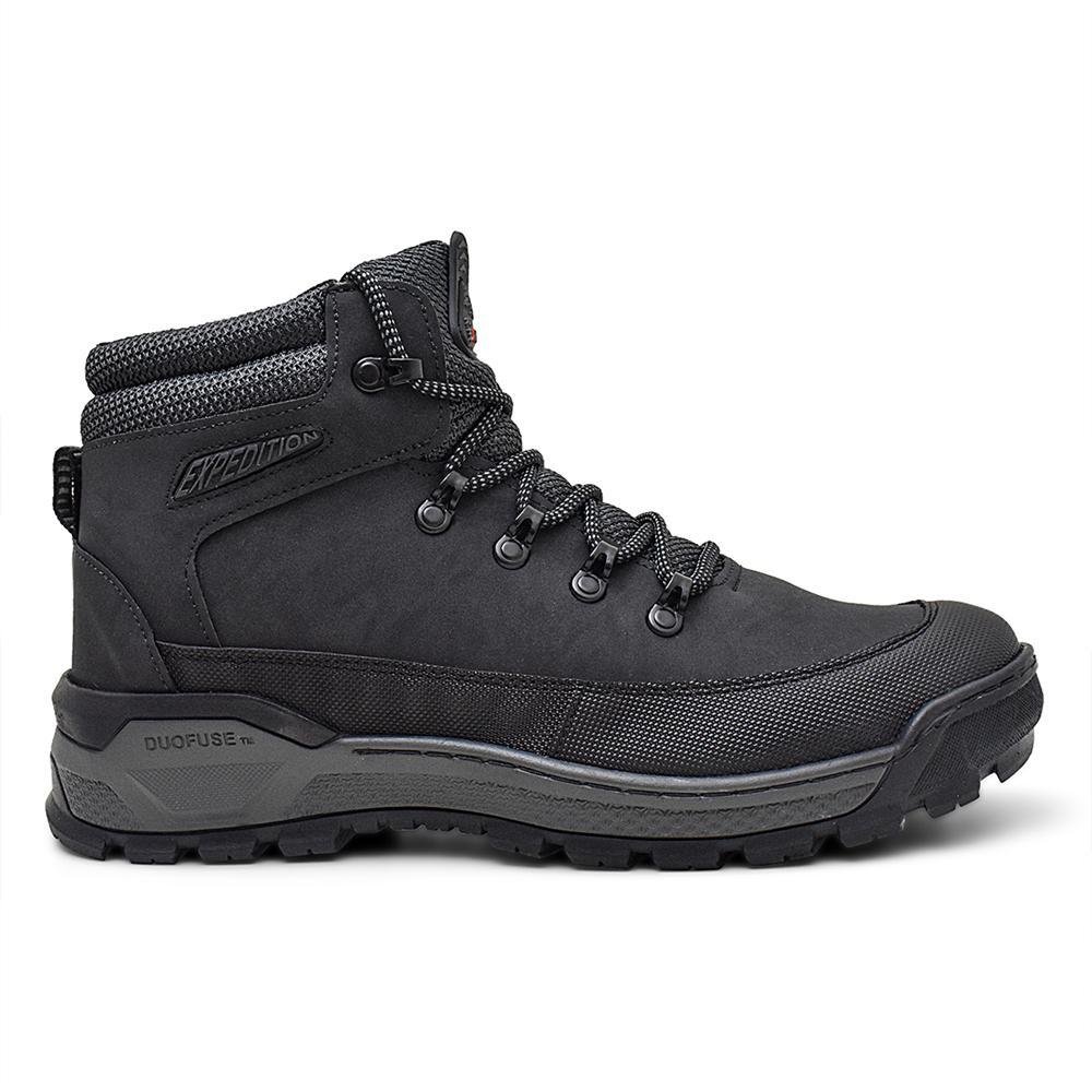 Bota Coturno Masculino Adventure Confortável Dia a Dia Preto 4