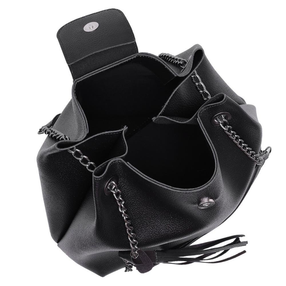 Bolsa Feminina Soft Ombro Transversal Ímã Ajustável Preto 3