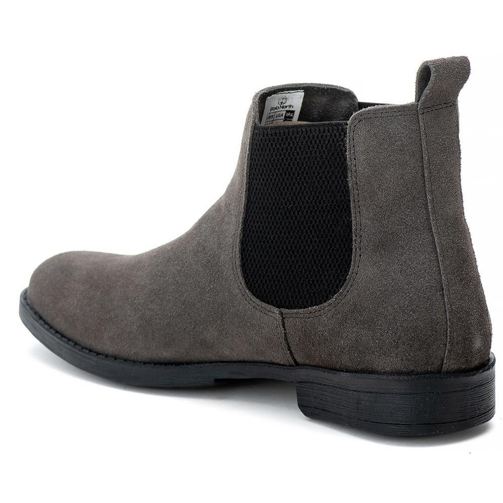 Botina Chelsea Masculina Couro Casual Confortável Cinza 4