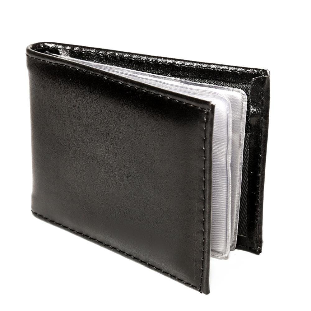 Carteira Masculina Sintética Fina Porta Moedas Preto 3