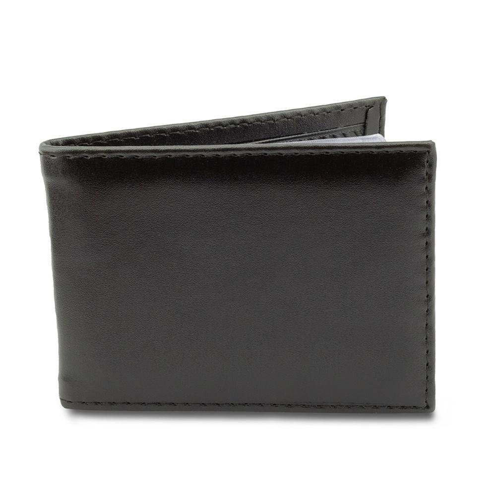 Carteira Masculina Sintética Fina Porta Moedas Preto 4