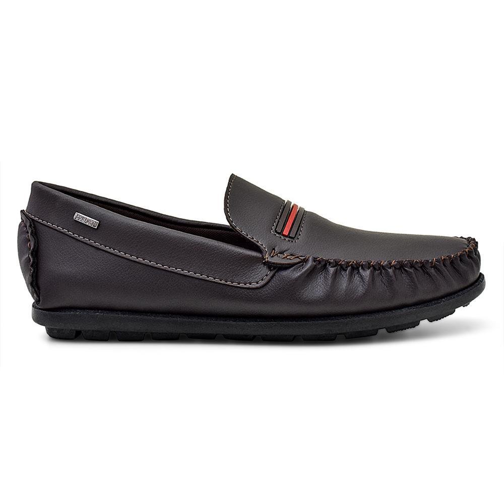Mocassim Masculino Avilla Costurado Confortável Café 4