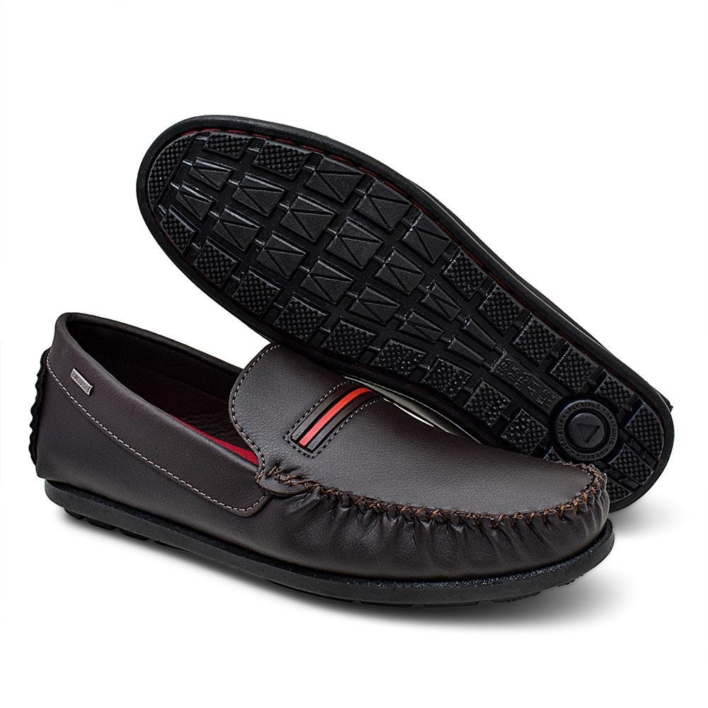 Mocassim Masculino Avilla Costurado Confortável Café 5