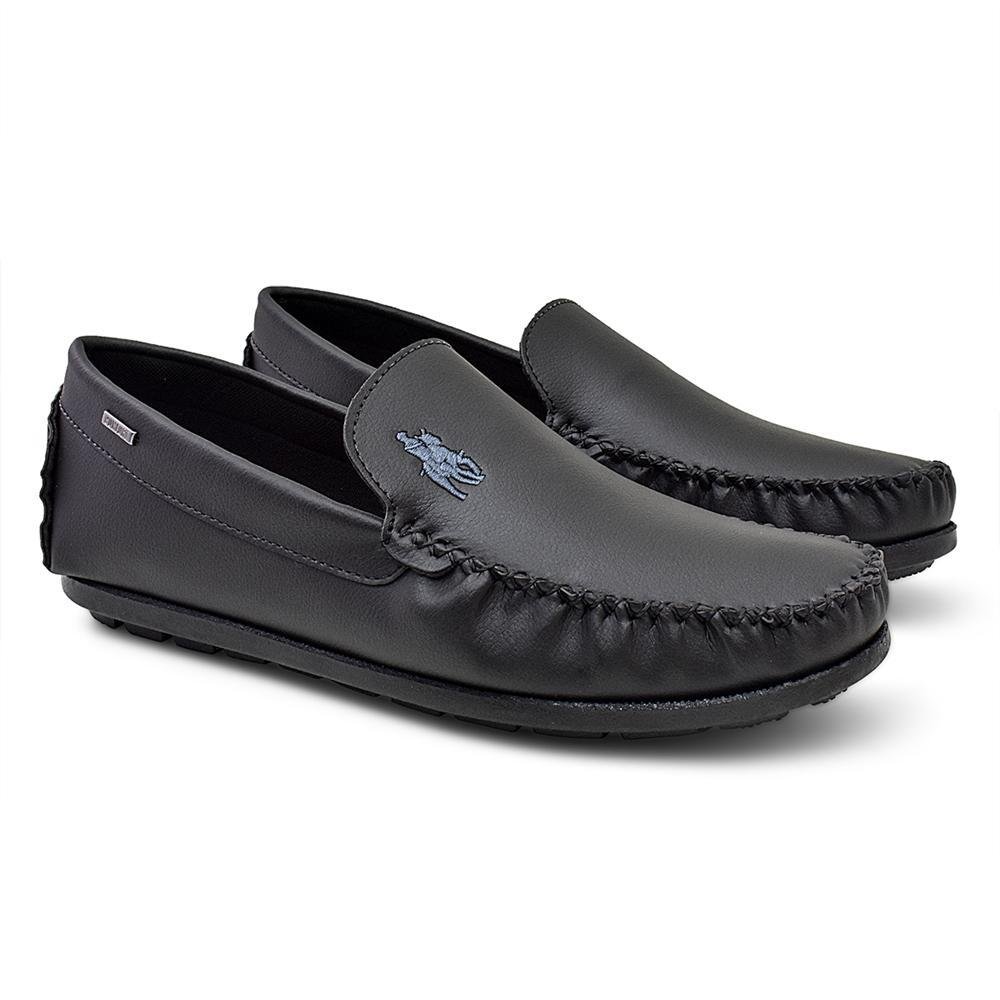 Mocassim Masculino Avilla Costurado Confortável Preto 2