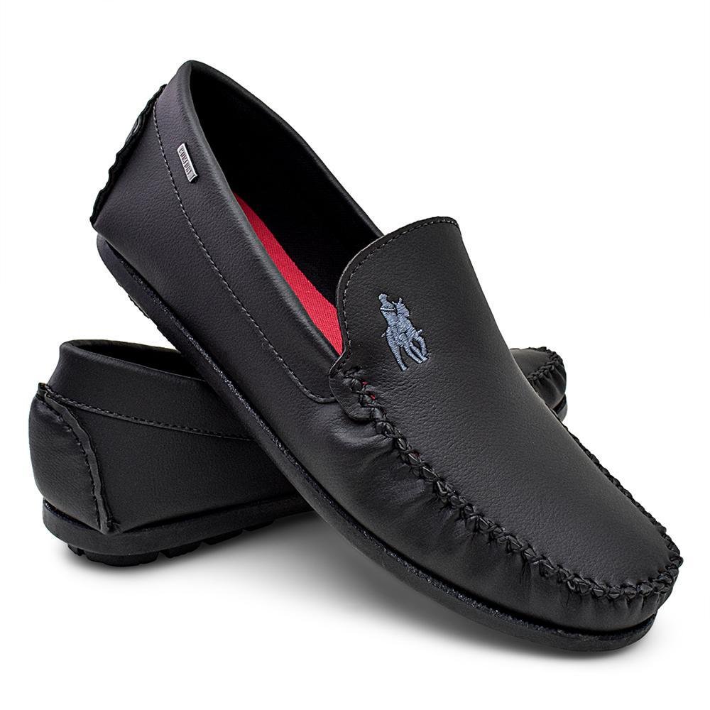 Mocassim Masculino Avilla Costurado Confortável Preto 3