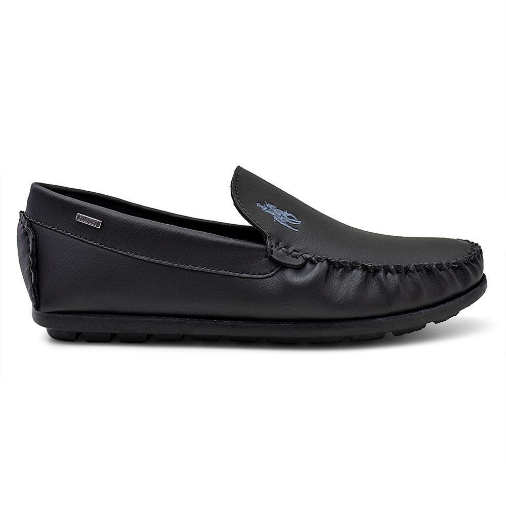 Mocassim Masculino Avilla Costurado Confortável Preto 4