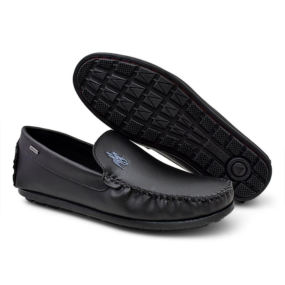 Mocassim Masculino Avilla Costurado Confortável Preto 5