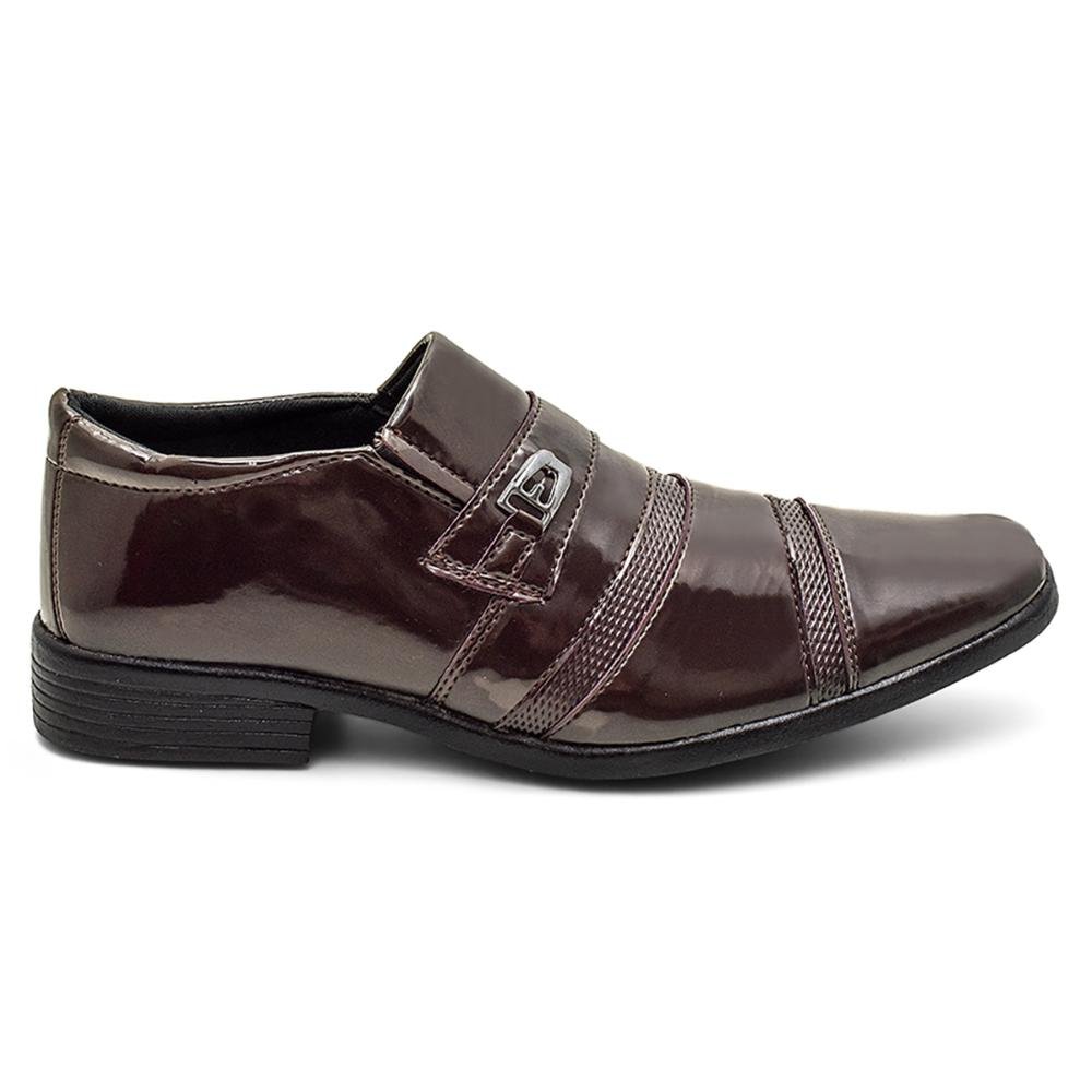 Sapato Social Masculino Elegante Luxo Marrom 3