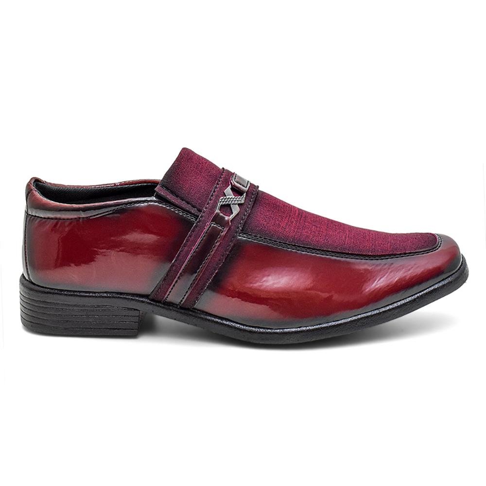 Sapato Social Masculino Soft Comfort Bordô 3