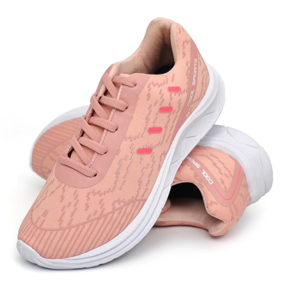 Tênis Feminino Conforto Casual Pro Rosa 4