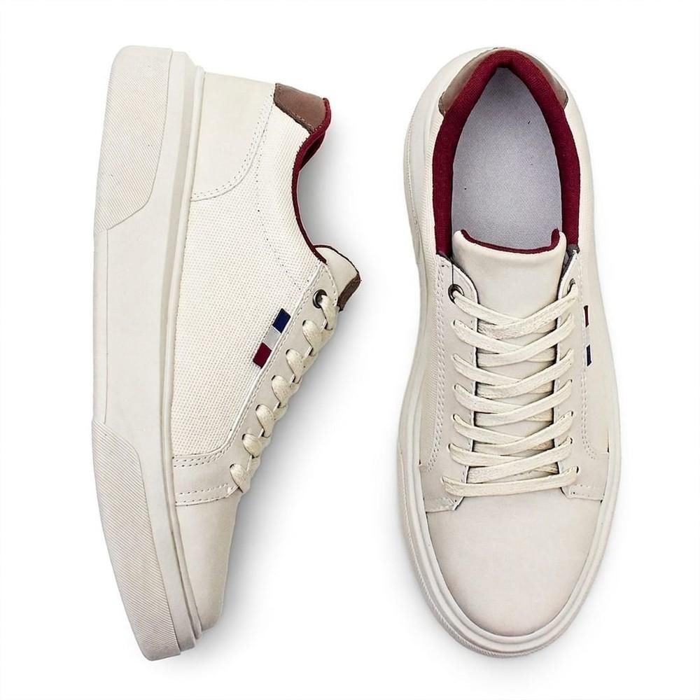 Tênis Masculino Casual Conforto Leve Bege 2