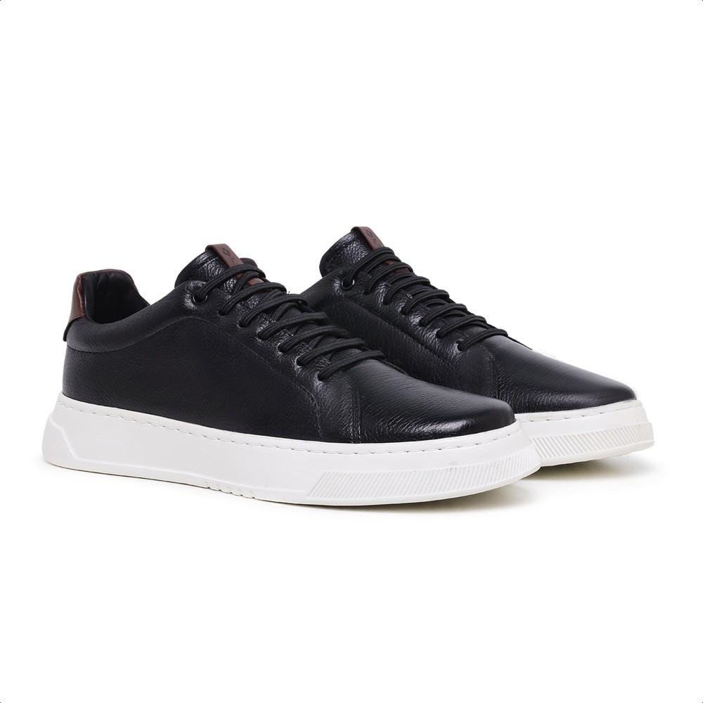 Tênis Masculino Casual Couro Floater EVA Leve Conforto