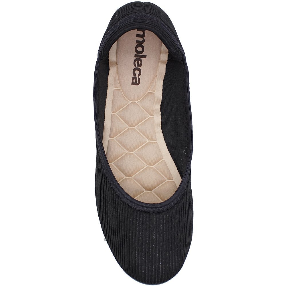 Sapatilha Moleca Feminina Knit Listras Super Flexível Conforto Macia Preto 4