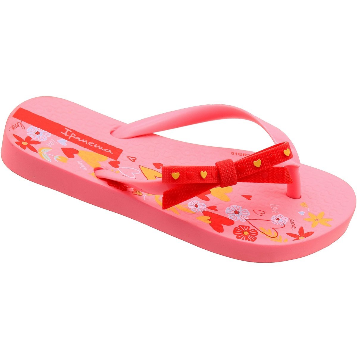 Chinelo de Dedo Infantil Ipanema Belle Laço Corações Menina Rosa 2