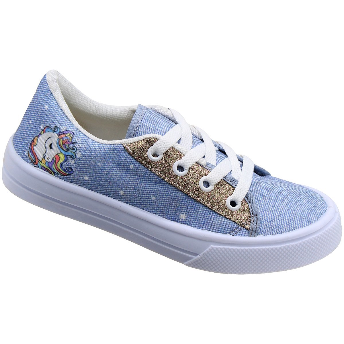 Tênis Casual Infantil Blitzz Brilho Unicórnio Menina 