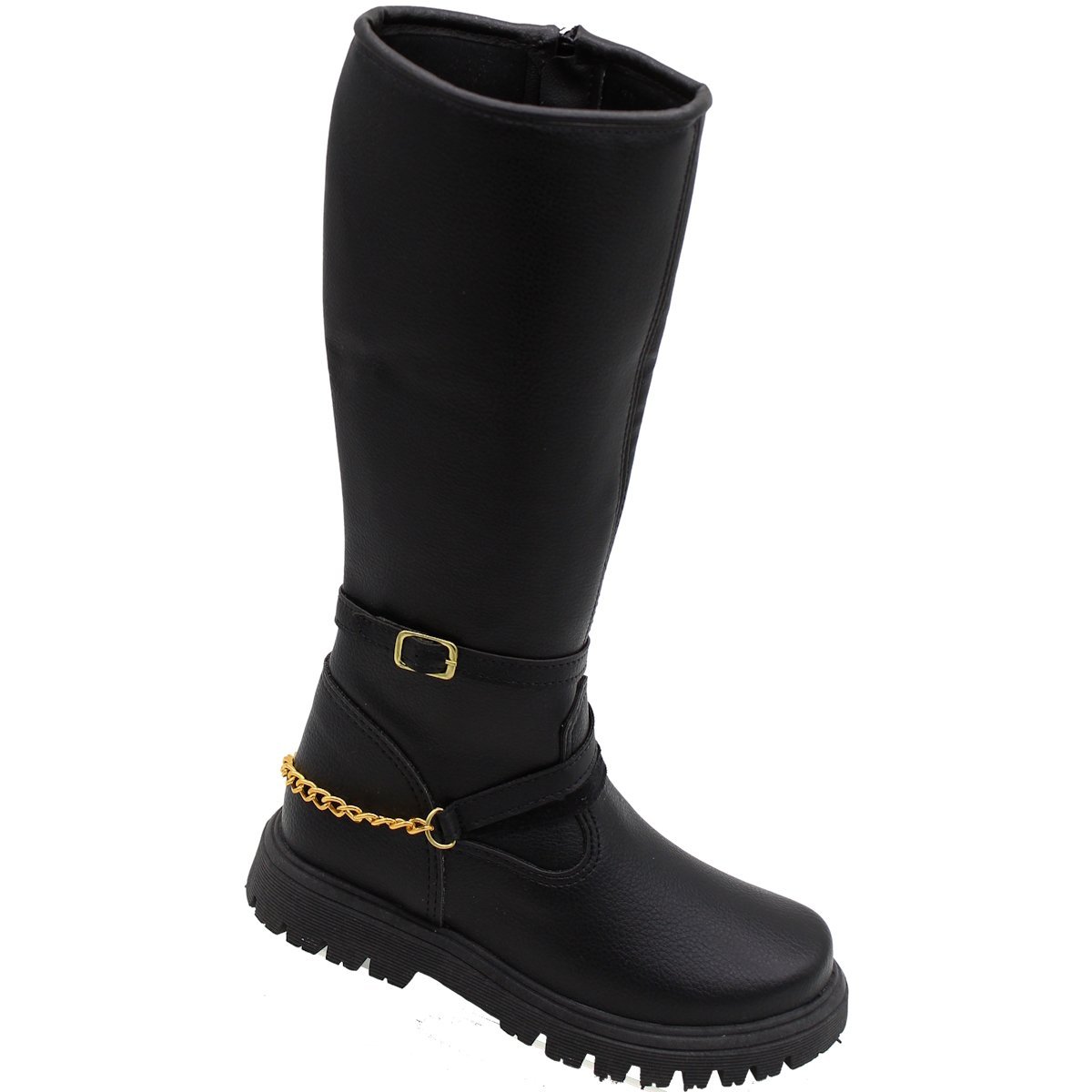 Bota Montaria Grugui Cano Alto Fivela Corrente Menina 