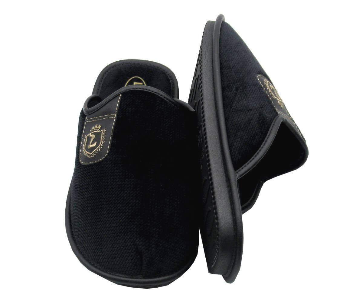 Chinelo de Quarto Masculino Leffa 864 pantufa Preto 4