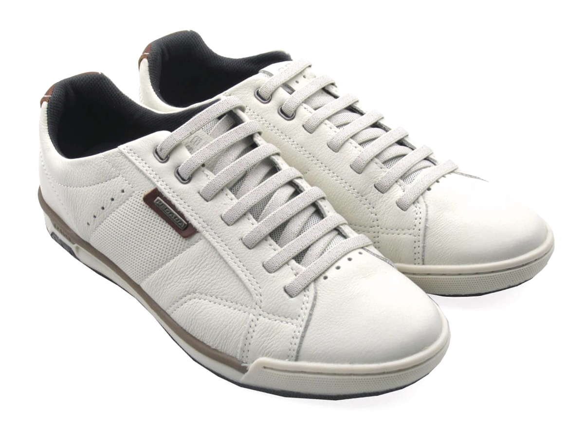 Sapatênis Pegada Masculino De Couro 119504 Bege 2