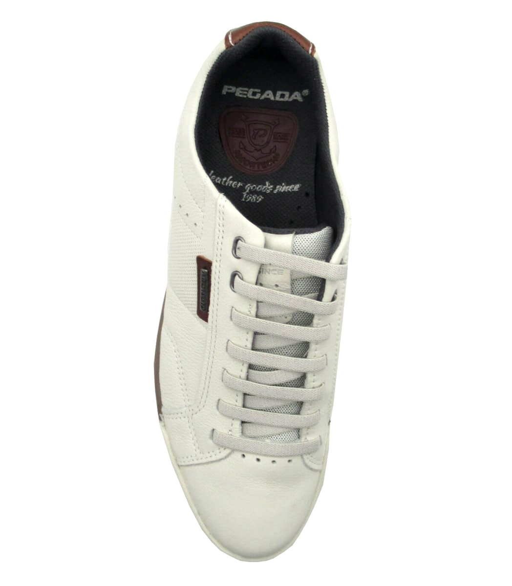 Sapatênis Pegada Masculino De Couro 119504 Bege 3