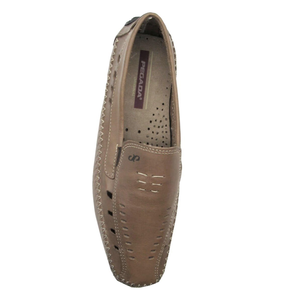 Sapato Sider Pegada 140774 Couro Vazado Bege 3