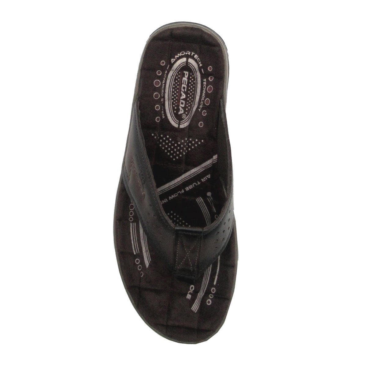 Chinelo Masculino Pegada De Dedo 131663 Couro Marrom 3
