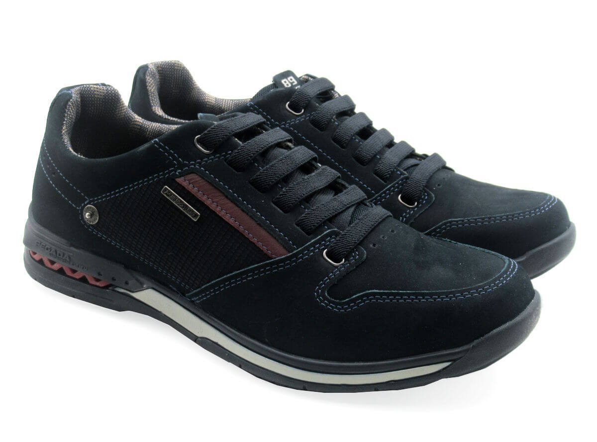 Sapatênis Pegada Masculino de Couro 114856 Azul 2