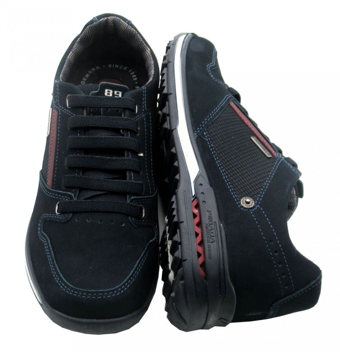 Sapatênis Pegada Masculino de Couro 114856 Azul 4