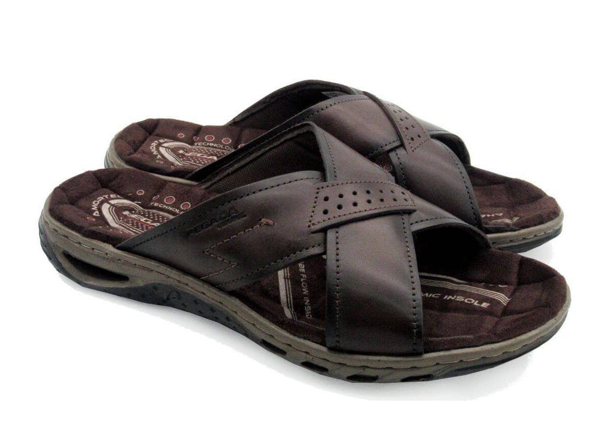 Chinelo Masculino Pegada de Couro 131661 Marrom 3