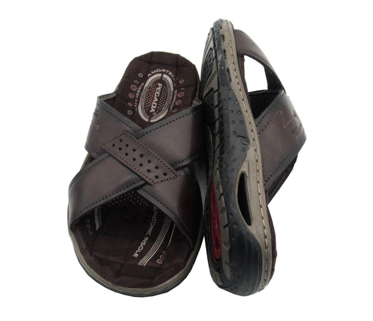 Chinelo Masculino Pegada de Couro 131661 Marrom 5