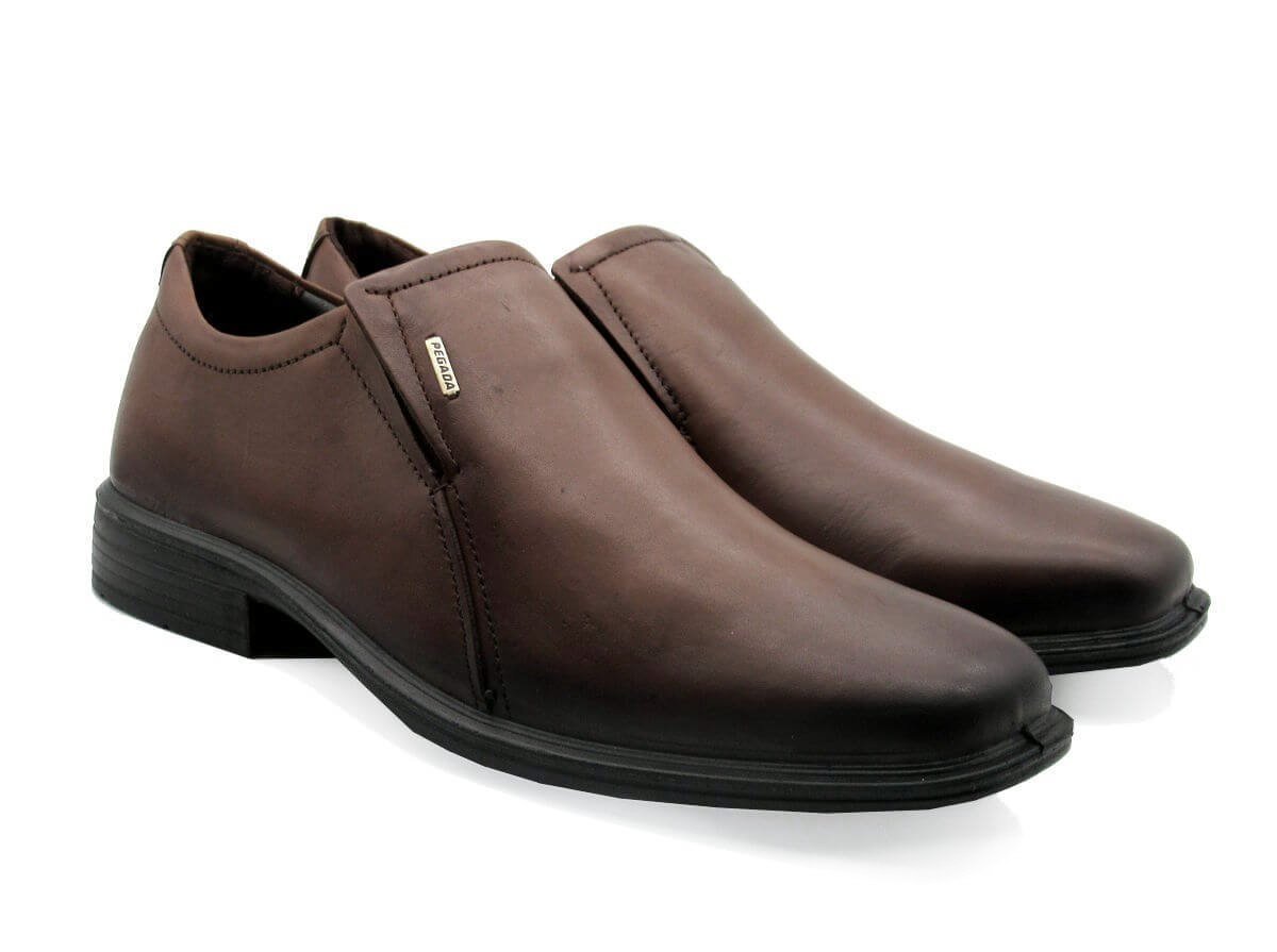 Sapato Masculino Confortável Pegada 124772 Couro Marrom 2