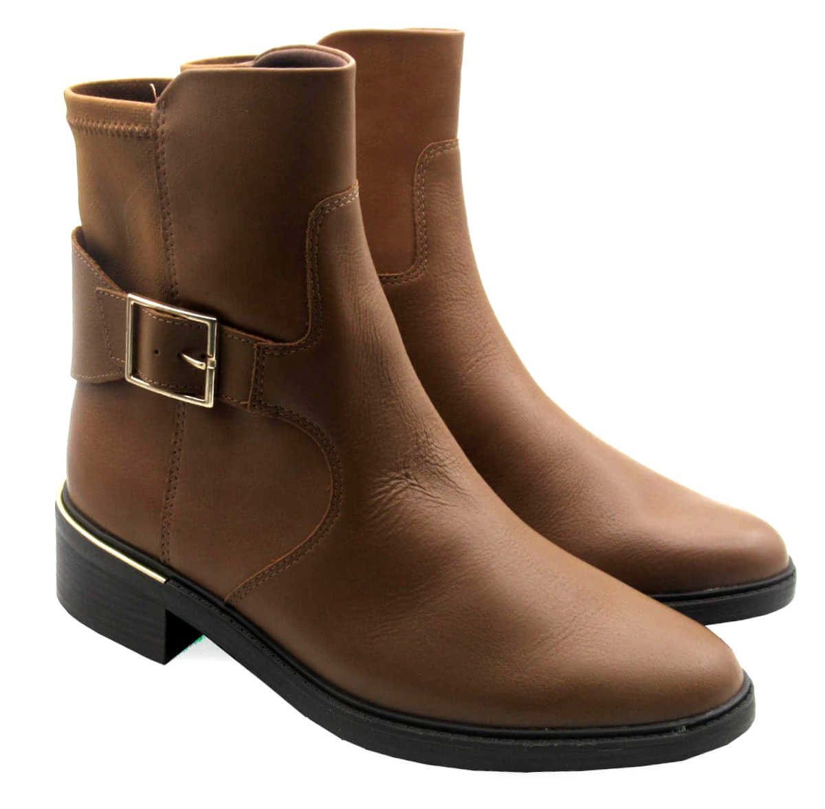 Bota Comfortflex Ankle Boot Cano Curto 2369303 Marrom 2