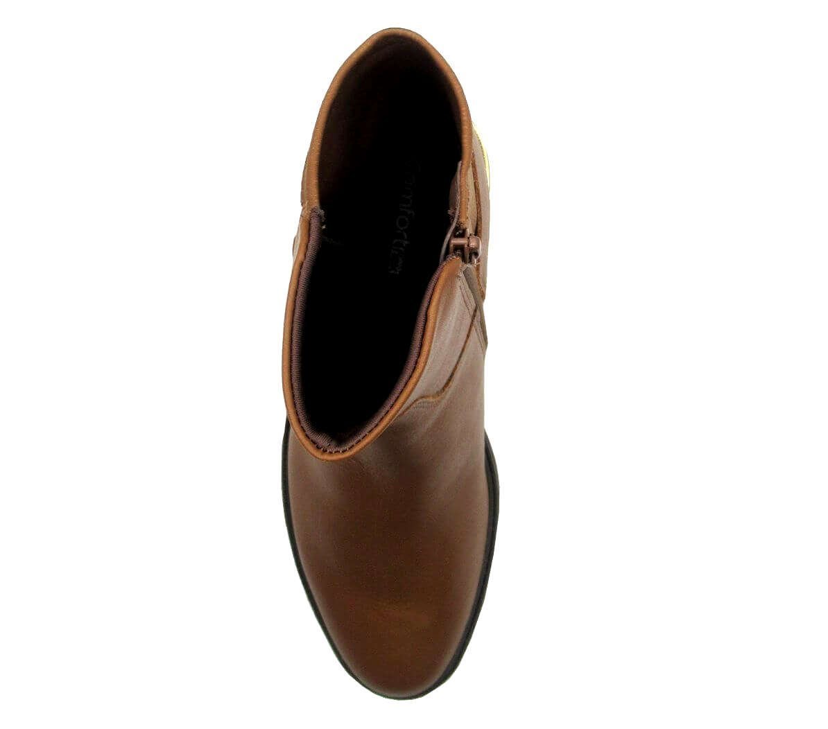 Bota Comfortflex Ankle Boot Cano Curto 2369303 Marrom 3