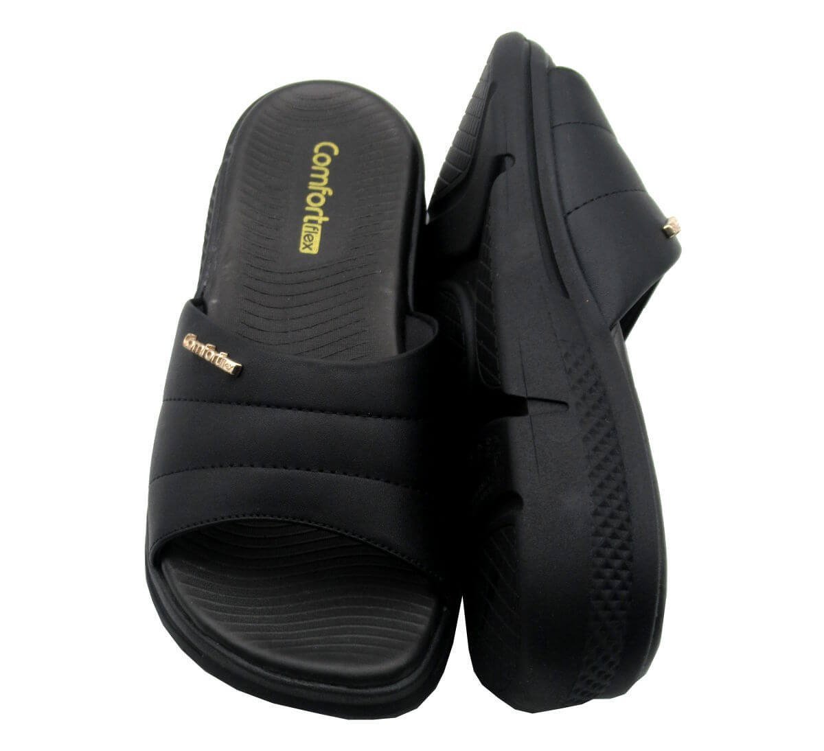 Tamanco Comfortflex Feminino Slide Flatform  2268401 Preto 4