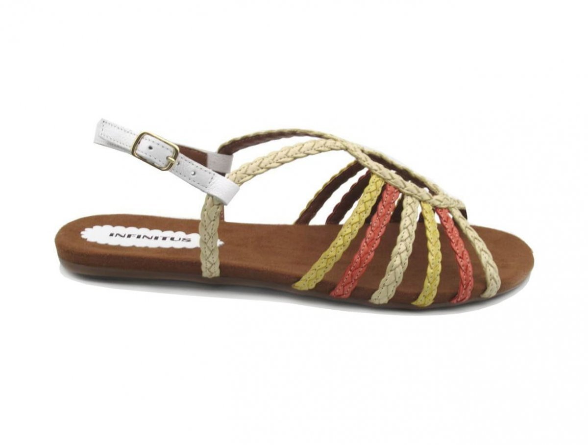 Sandália Feminina Rasteira Infinitus 28334-4